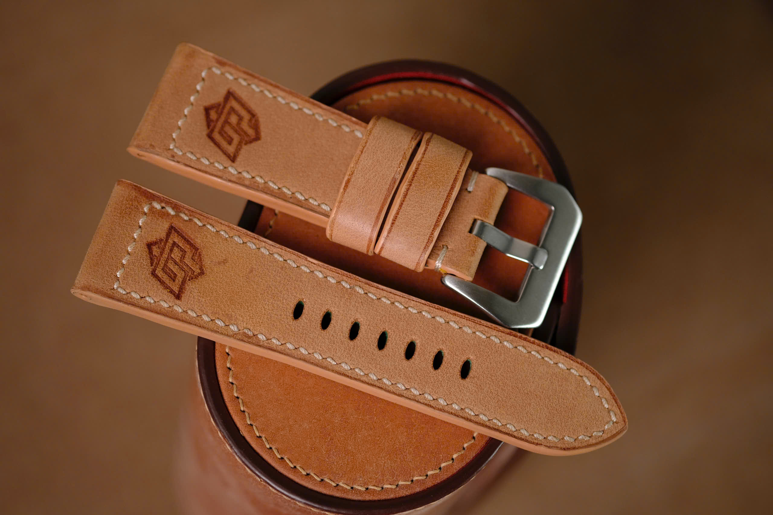 Handmade TAN Pueblo strap for Panerai