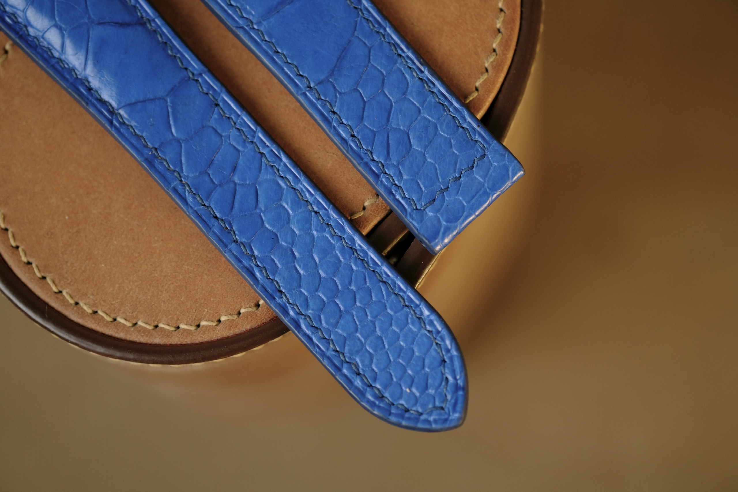 Handmade blue Ostrich strap for Tag Heuer - Image 4