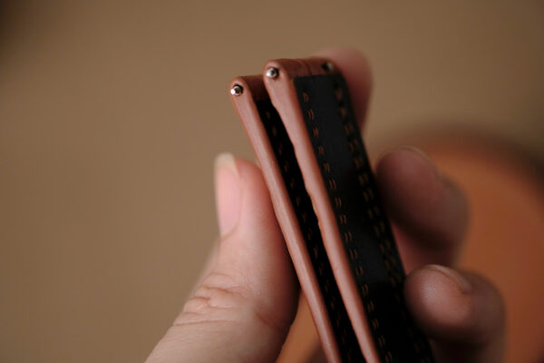 Handmade double stitching brown strap - Image 5