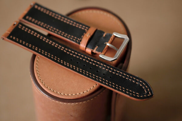 Handmade double stitching brown strap - Image 6