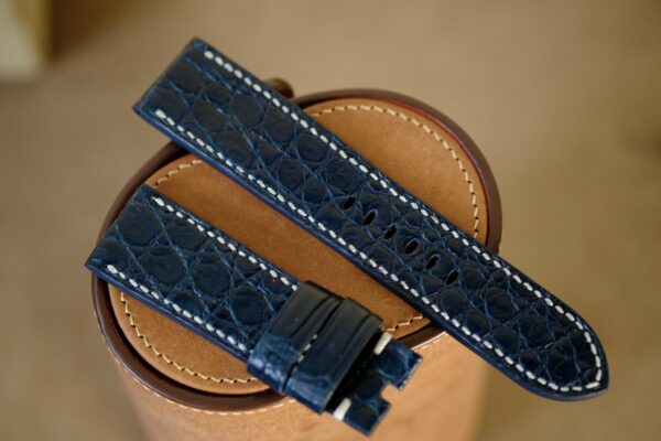 Handmade navy blue strap for PAM Panerai