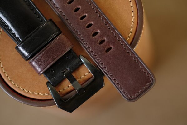 Handmade black brown strap for PAM Panerai - Image 4