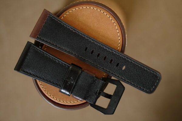 Handmade black brown strap for PAM Panerai - Image 6