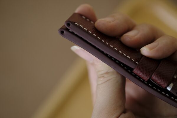 Handmade red bordeaux Epsom leather strap for PAM Panerai - Image 5